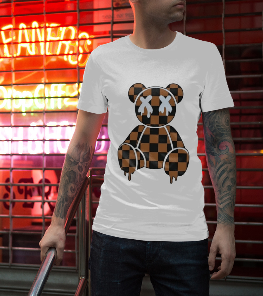 Jamie Foxx Jimmy Kimmel Live Checkered X Eyes Dripping Teddy Bear T-Shirt