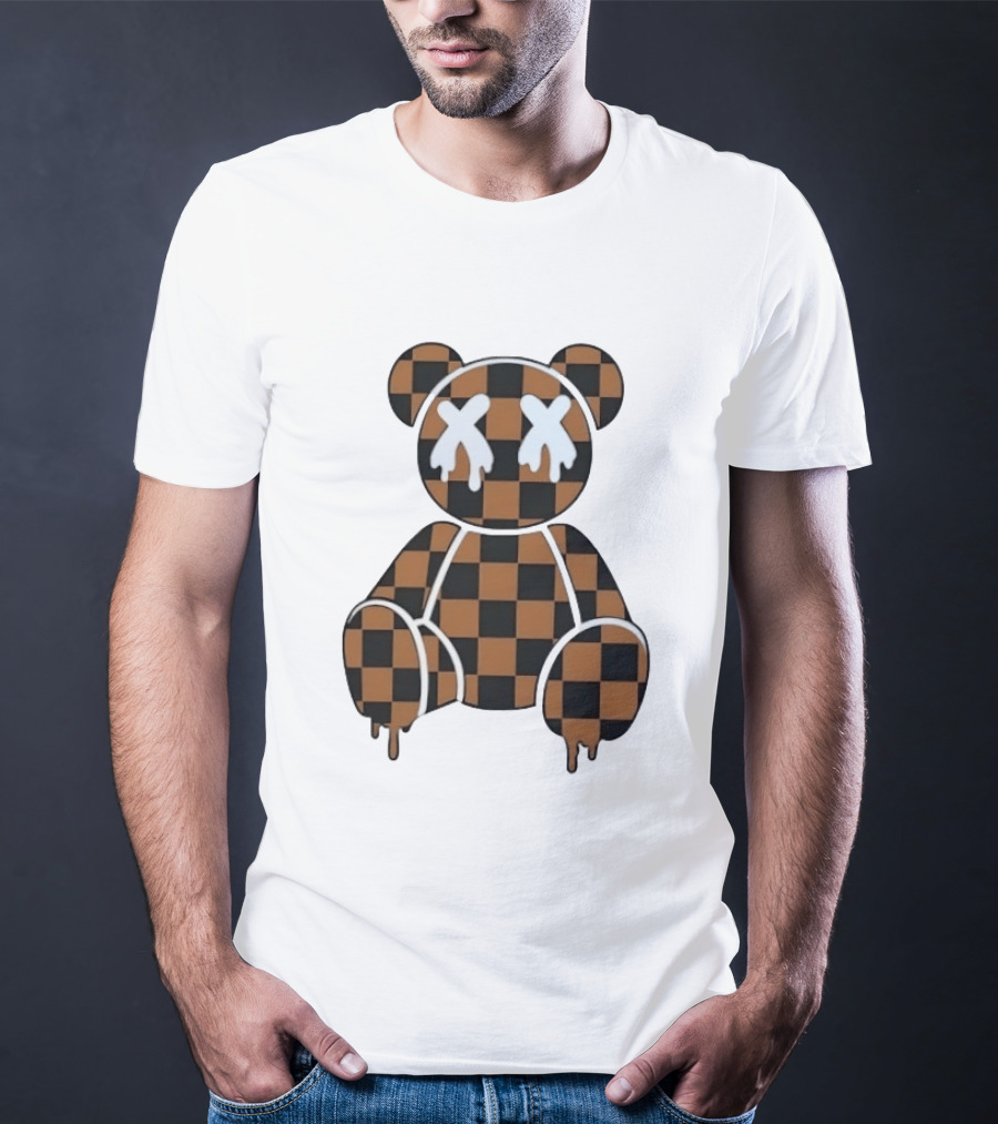 Jamie Foxx Jimmy Kimmel Live Checkered X Eyes Dripping Teddy Bear T-Shirt