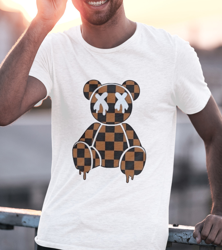 Jamie Foxx Jimmy Kimmel Live Checkered X Eyes Dripping Teddy Bear T-Shirt