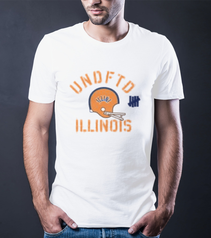 Undefeated Illinois Vintage Football Helmet And Stars T-Shirt