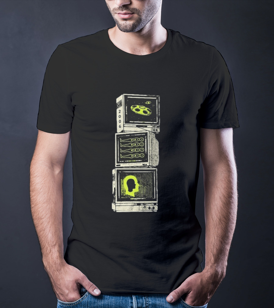 Brand New The Devil And God Are Raging Inside Me 2006 Signal Stack Retro Monitors T-Shirt