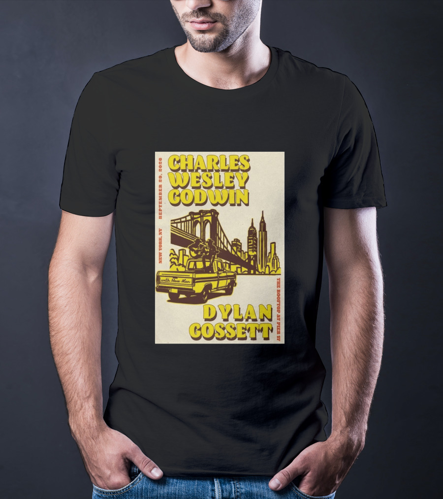 Charles Wesley Godwin Rooftop Pier 17 New York September 2026 Dylan Gossett T-Shirt