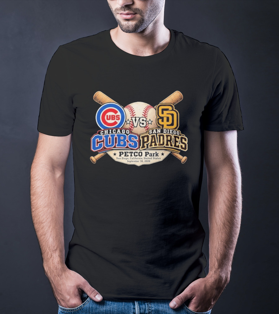 Chicago Cubs Vs San Diego Padres MLB NL Wild Card Series Game 2 PETCO Park San Diego September 30 2026 T-Shirt