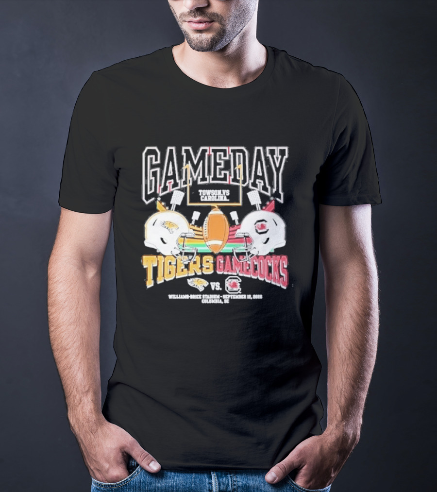 Gameday Towson Tigers Vs South Carolina Gamecocks Football September 12 2026 T-Shirt