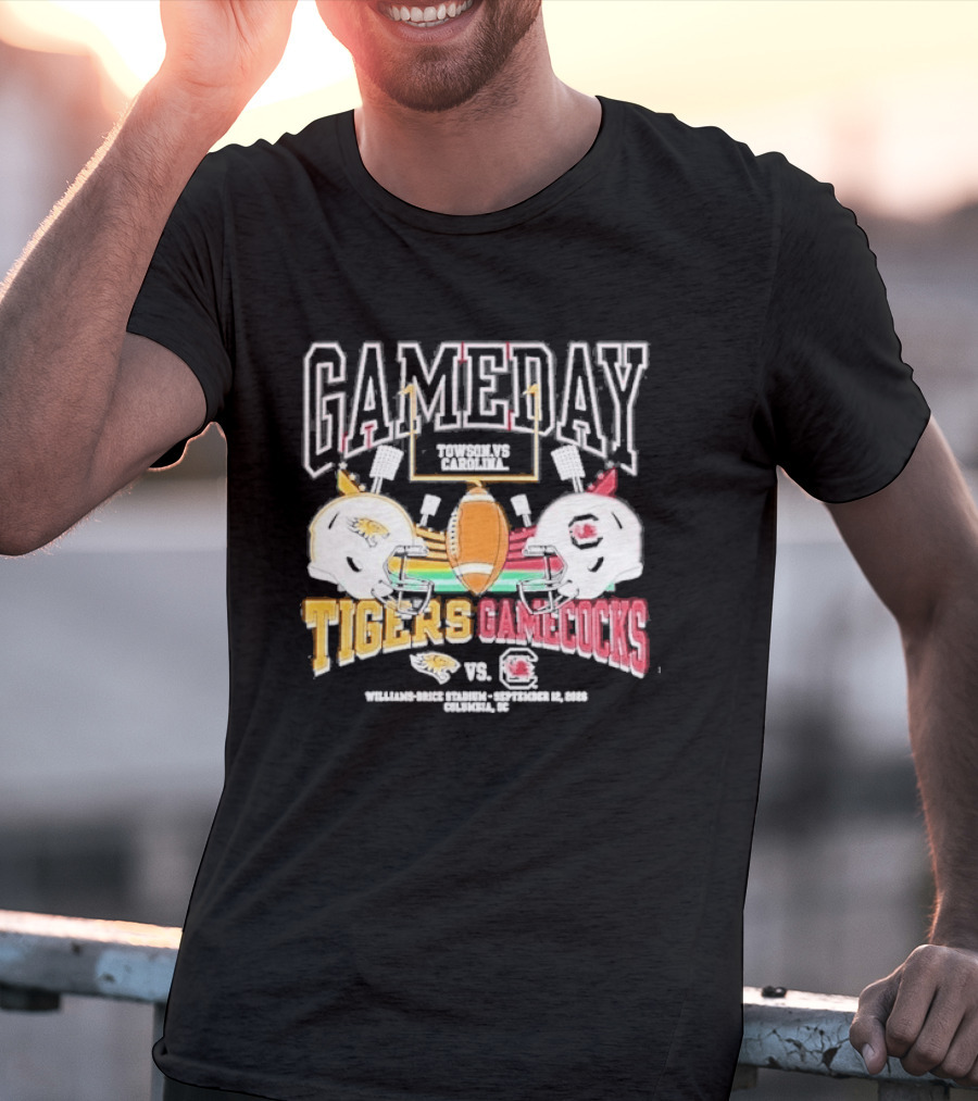 Gameday Towson Tigers Vs South Carolina Gamecocks Football September 12 2026 T-Shirt