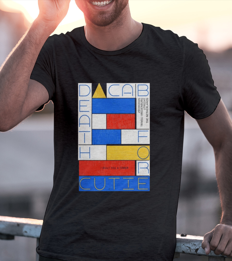 Death Cab For Cutie I Built You A Tower September 29 2026 TivoliVredenburg Utrecht The Netherlands T-Shirt