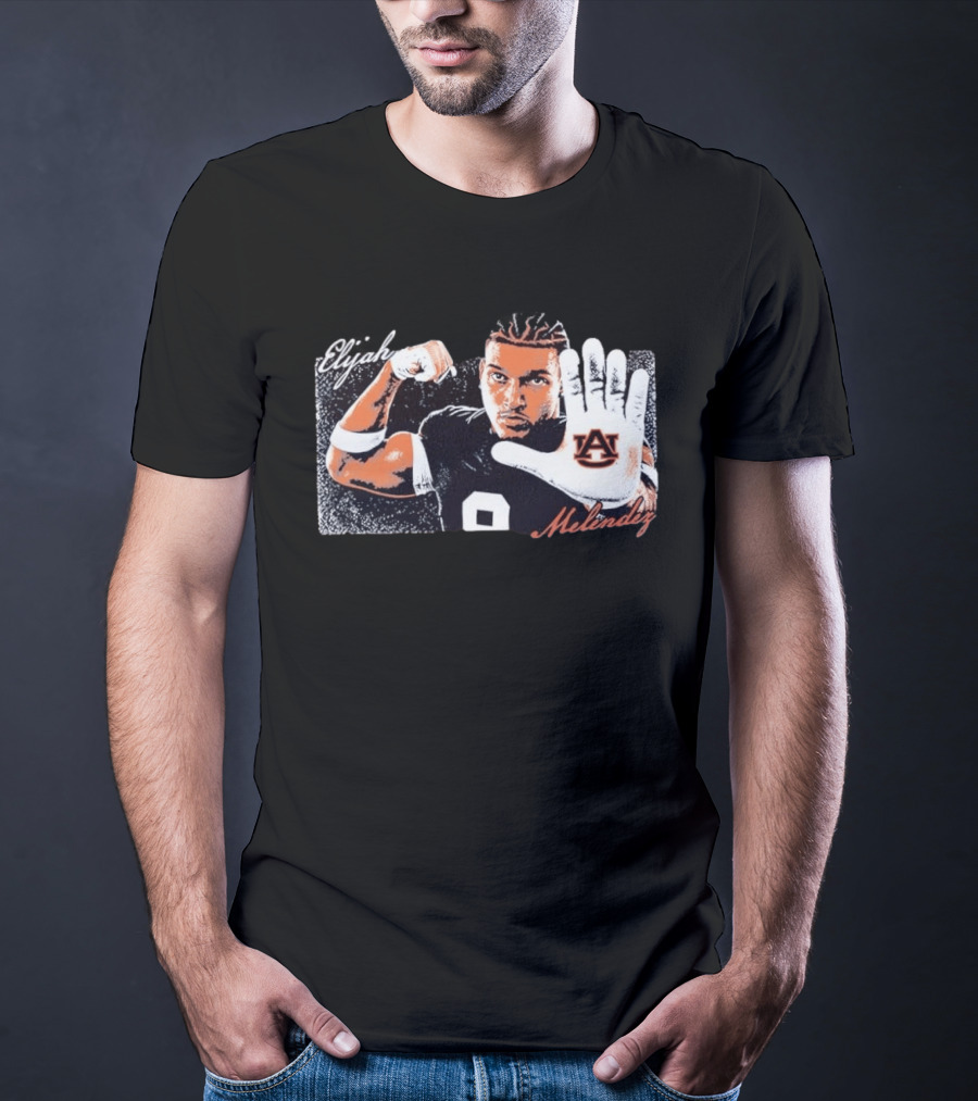 Elijah Melendez Auburn Tigers Football AU Hand Gesture T-Shirt