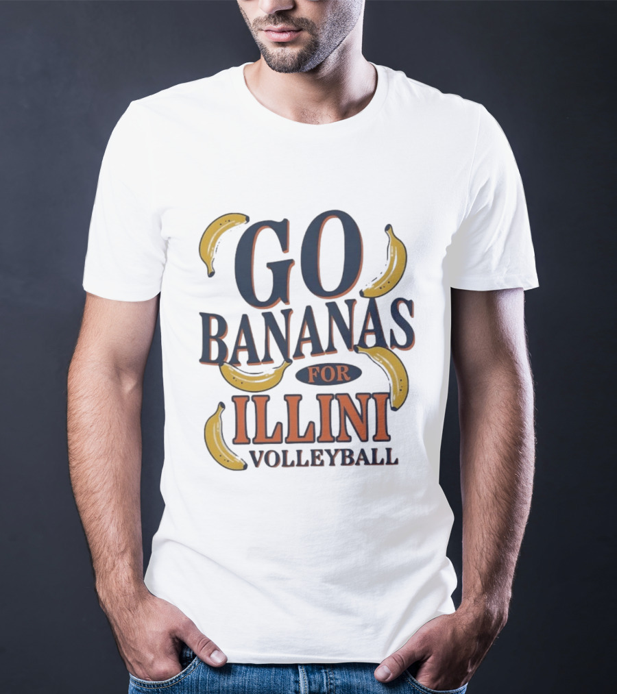 Go Bananas For Illini Volleyball Illinois Fighting Illini Women's Volleyball T-Shirt