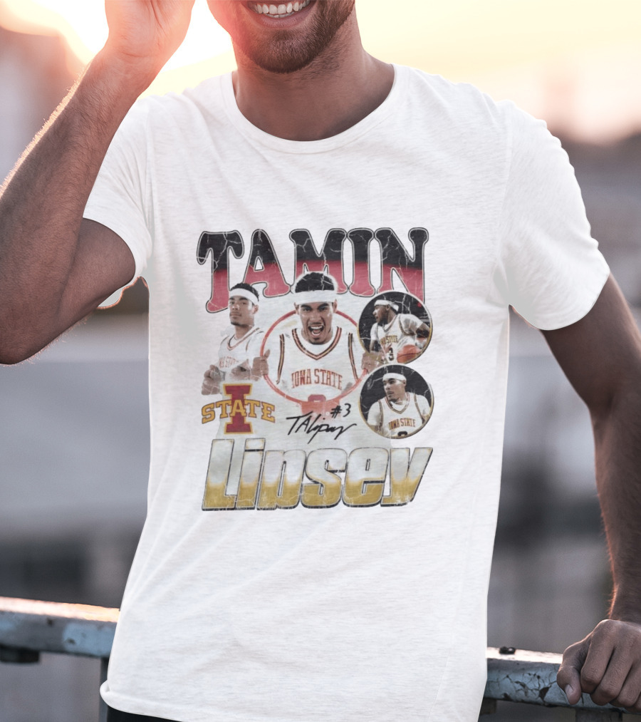 Tamin Lipsey Iowa State Cyclones Basketball No 3 Retro 90s T-Shirt