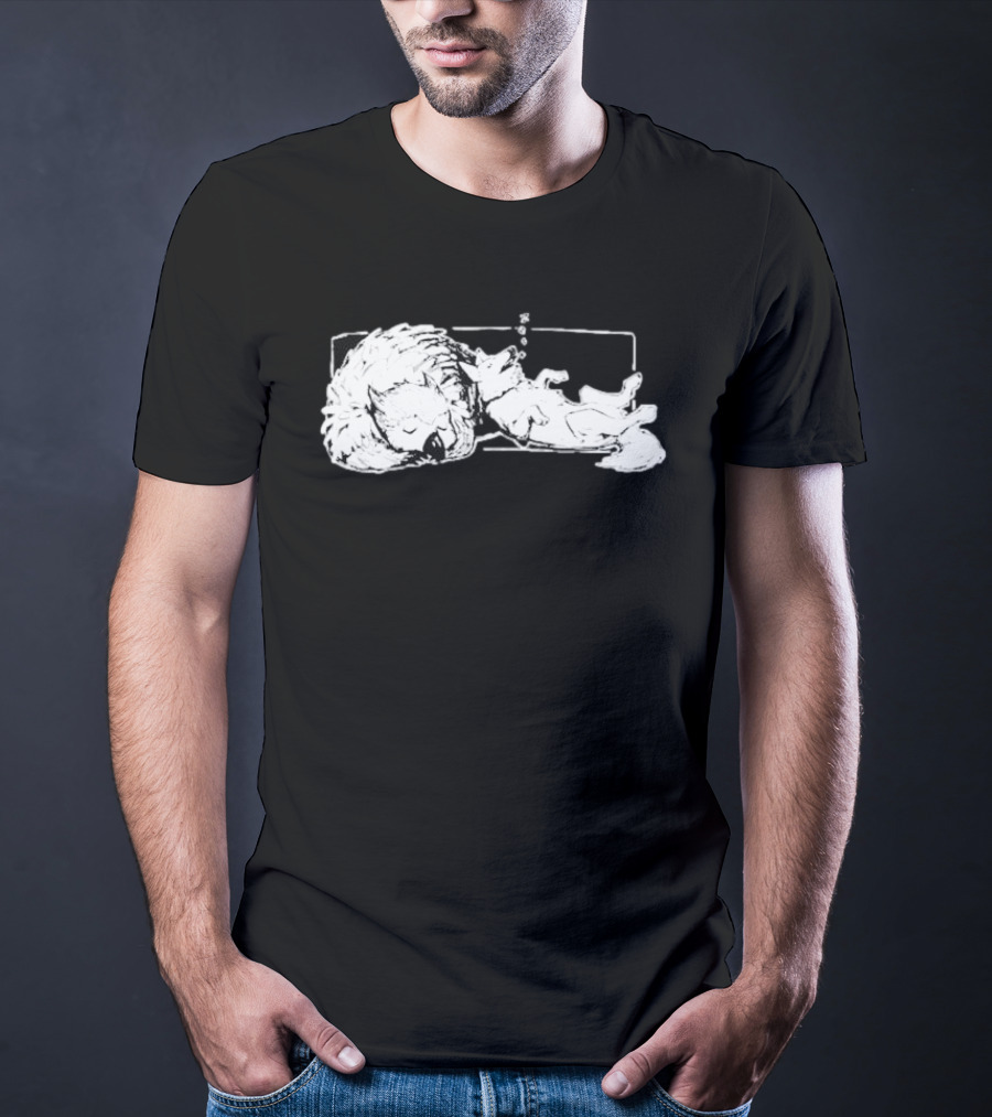 BaldurS Gate 3 Best Friends Owlbear And Dog Sleeping T-Shirt