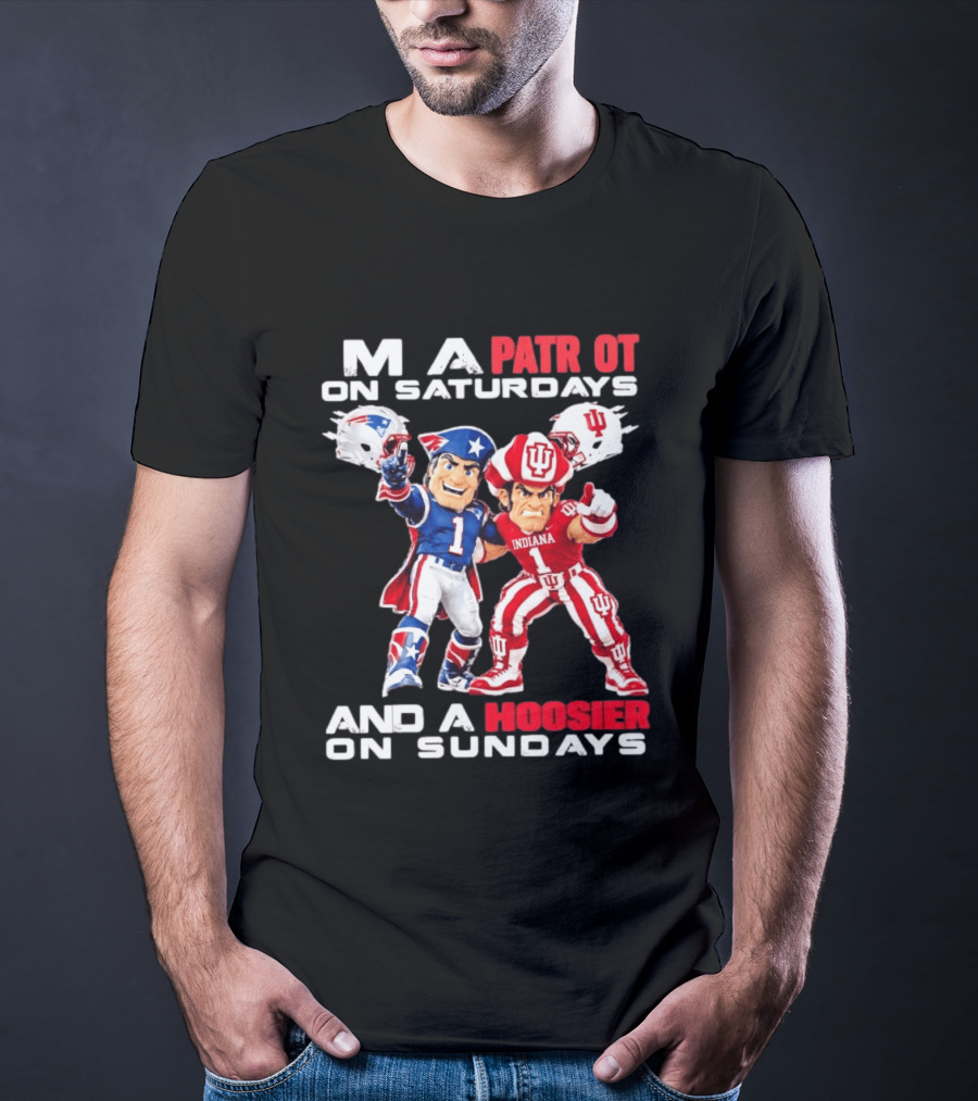 Patriot And Hoosier Football Saturdays Sundays Mascots T-Shirt