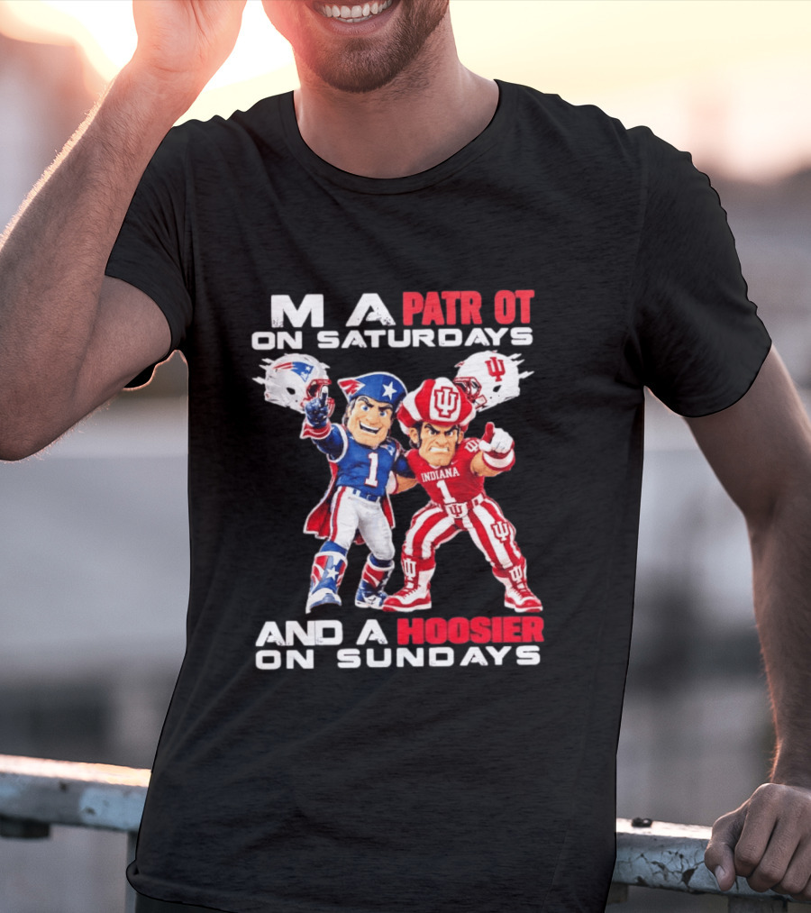 Patriot And Hoosier Football Saturdays Sundays Mascots T-Shirt
