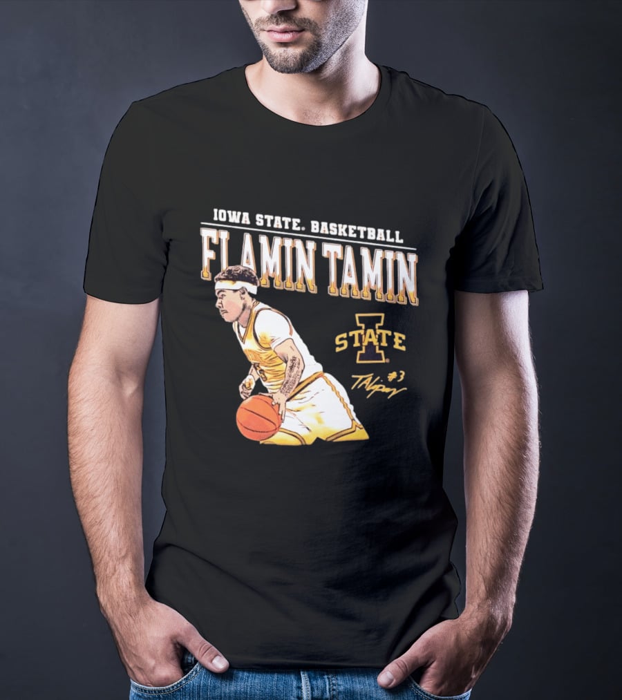 Iowa State Basketball Flamin Tamin Lipsey #3 T-Shirt