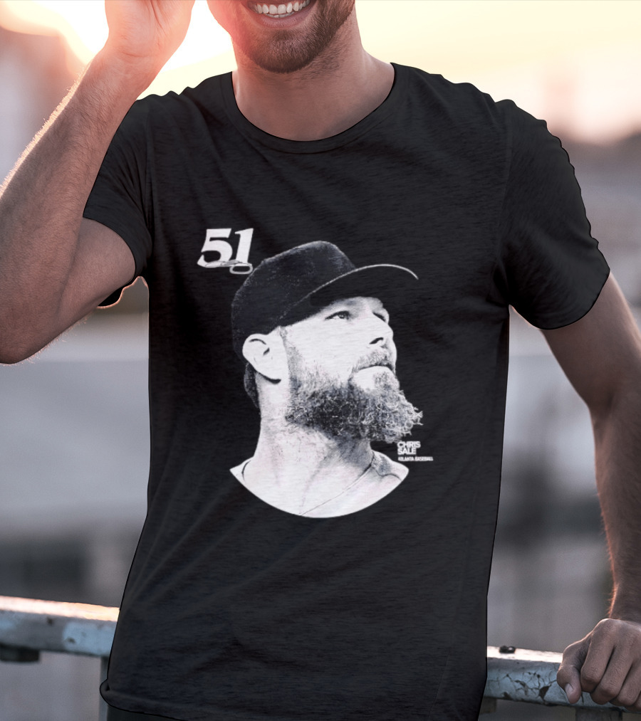 Chris Sale 51 Atlanta Braves Lineage Series T-Shirt