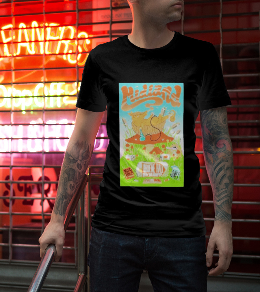 Midland Gruene Hall New Braunfels May 31 June 1 Armadillo On Mushroom T-Shirt