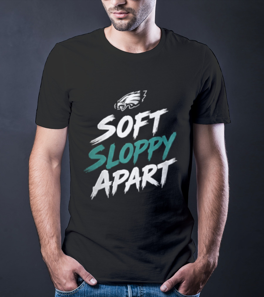 Philadelphia Eagles Soft Sloppy Apart Brush Stroke Eagle T-Shirt