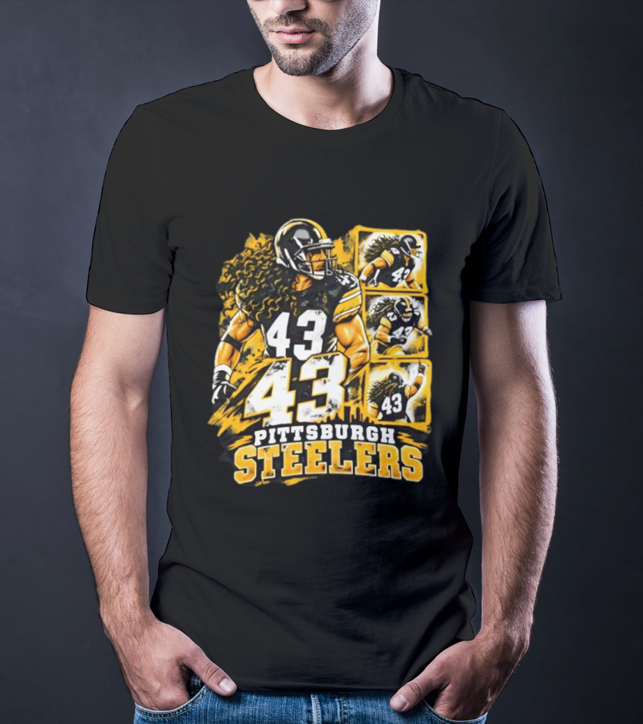 Pittsburgh Steelers 43 Football Player Tribute Sports Team Fan Gear T-Shirt