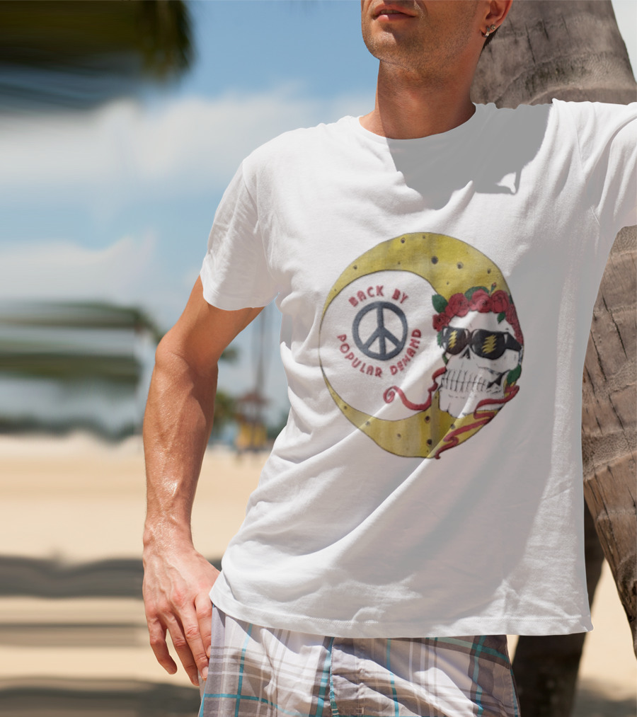 Back By Popular Demand Skull Sunglasses Lightning Peace Roses T-Shirt