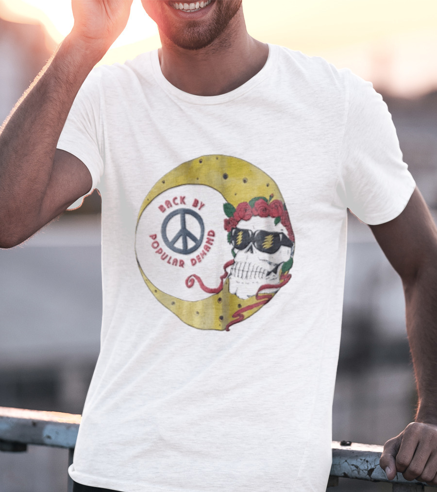Back By Popular Demand Skull Sunglasses Lightning Peace Roses T-Shirt
