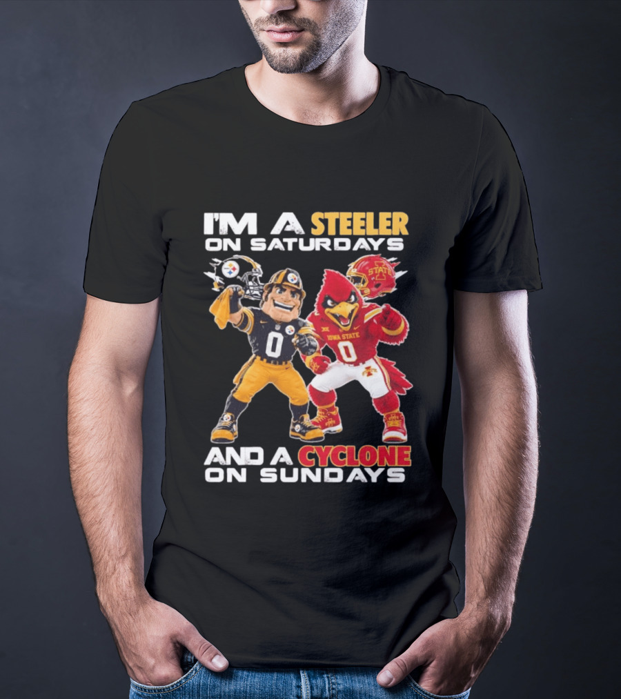 I'm A Steeler On Saturdays And A Cyclone On Sundays T-Shirt