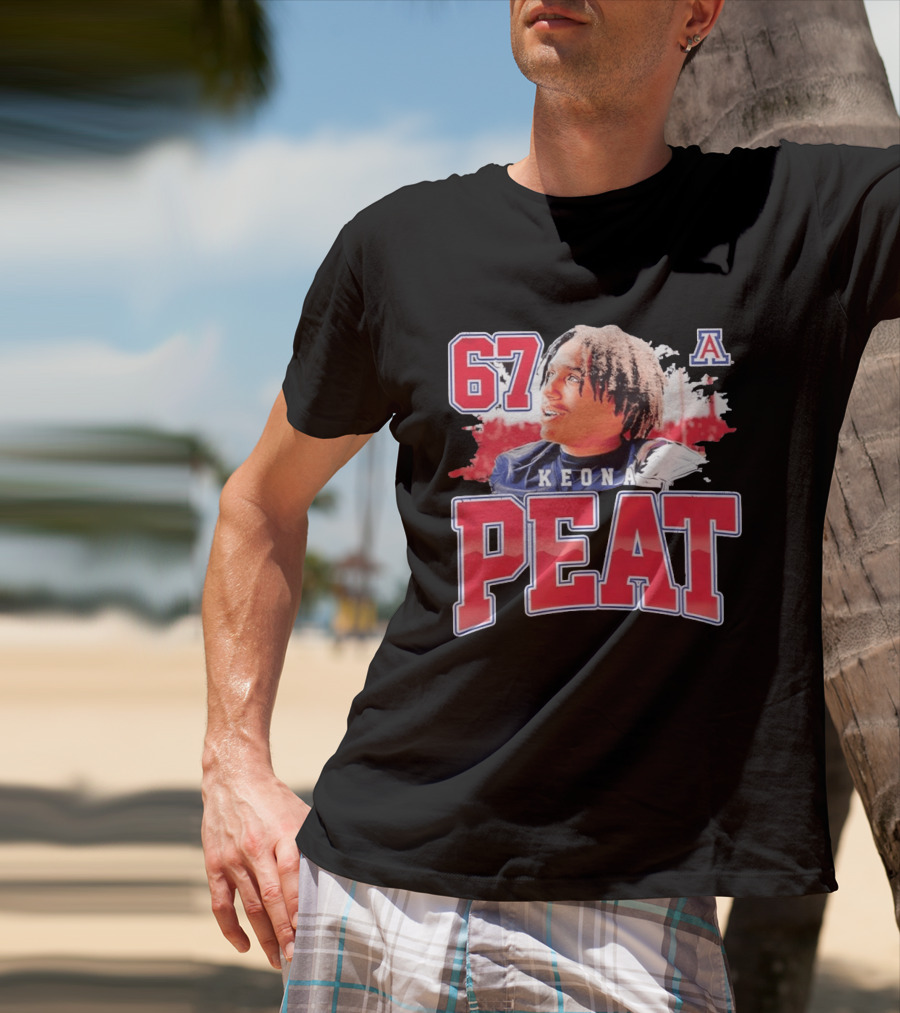 Keona Peat 67 Arizona Wildcats NCAA Football T-Shirt