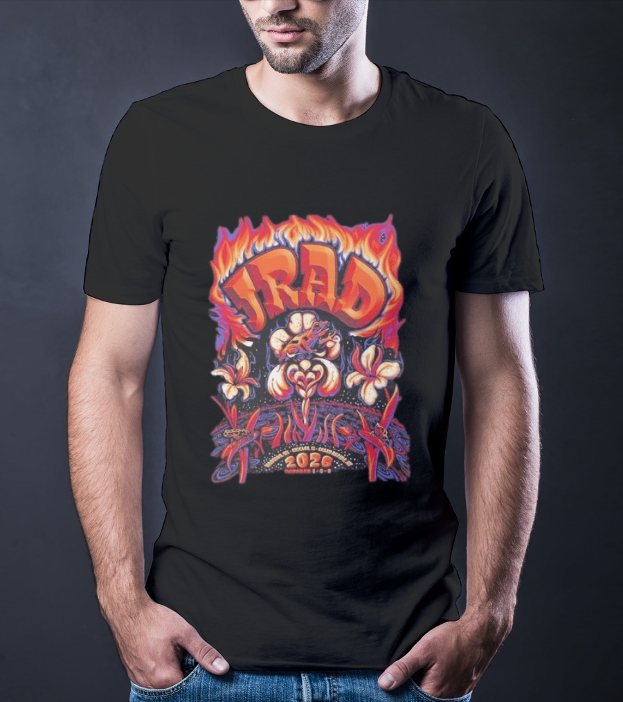 JRAD 2026 Tour With Floral Frog Flames For October In Chicago And Grand Rapids T-Shirt