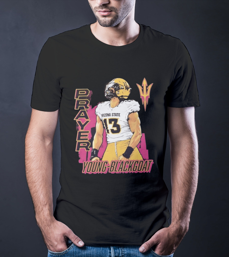 Prayer Young Blackgoat 13 Arizona State Sun Devils Football T-Shirt
