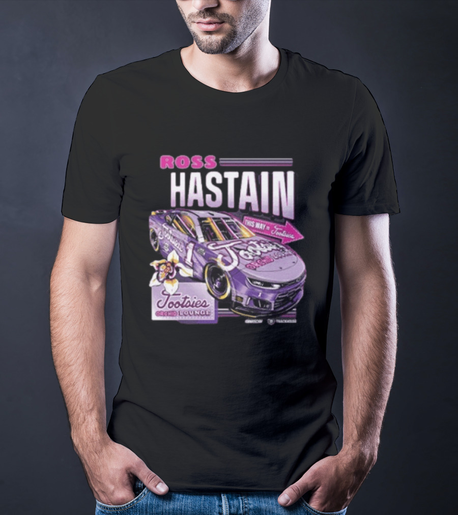 Ross Chastain Tootsies Orchid Lounge Trackhouse Racing Car #1 Racing Team T-Shirt