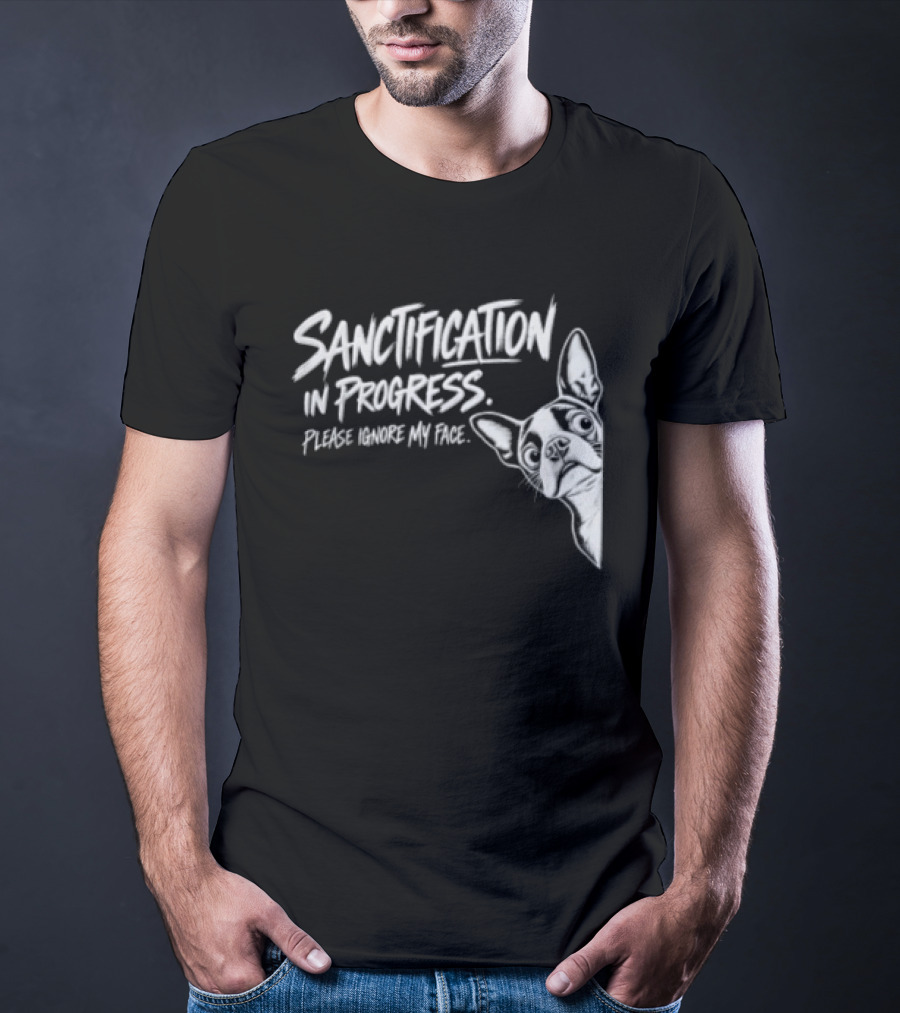 Sanctification In Progress Please Ignore My Face Funny Animal T-Shirt