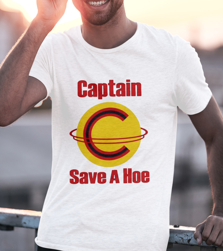 Captain Save A Hoe Humor Yellow C T-Shirt