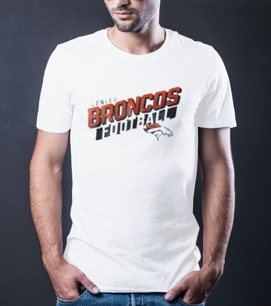 Denver Broncos Team Name NFL Football Broncos T-Shirt