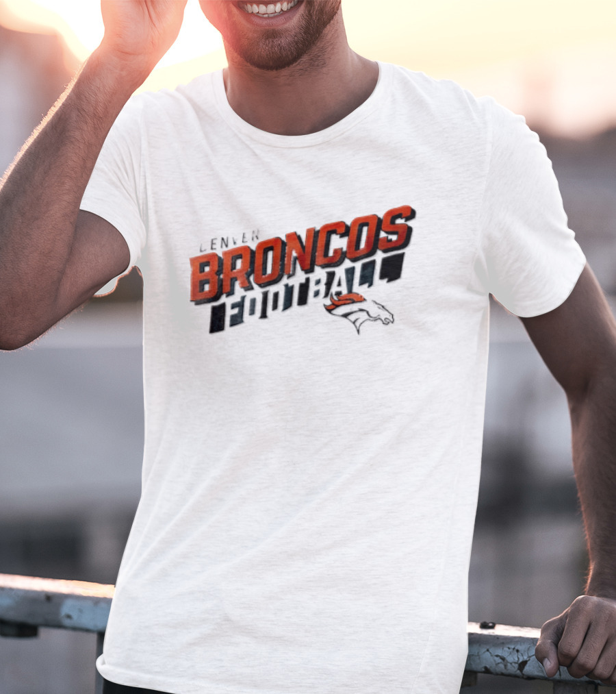 Denver Broncos Team Name NFL Football Broncos T-Shirt