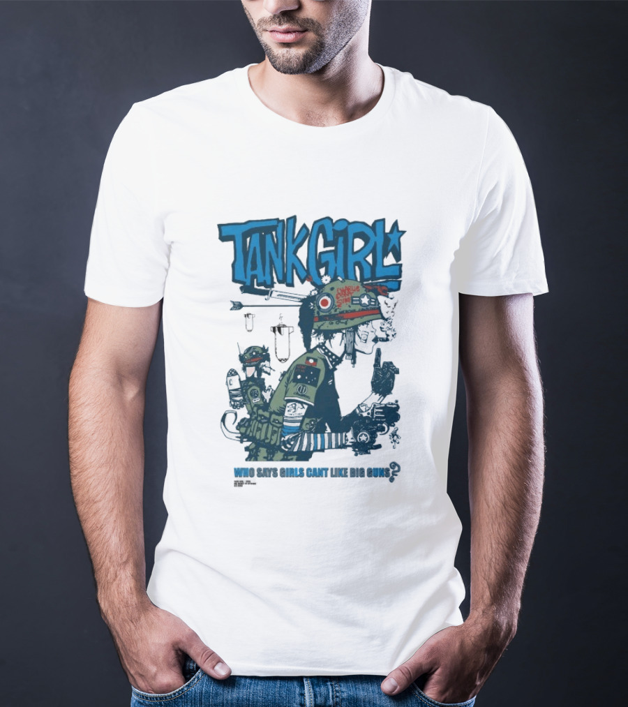 Tank Girl Charlie Don't Surf Who Says Girls Can't Like Big Guns T-Shirt