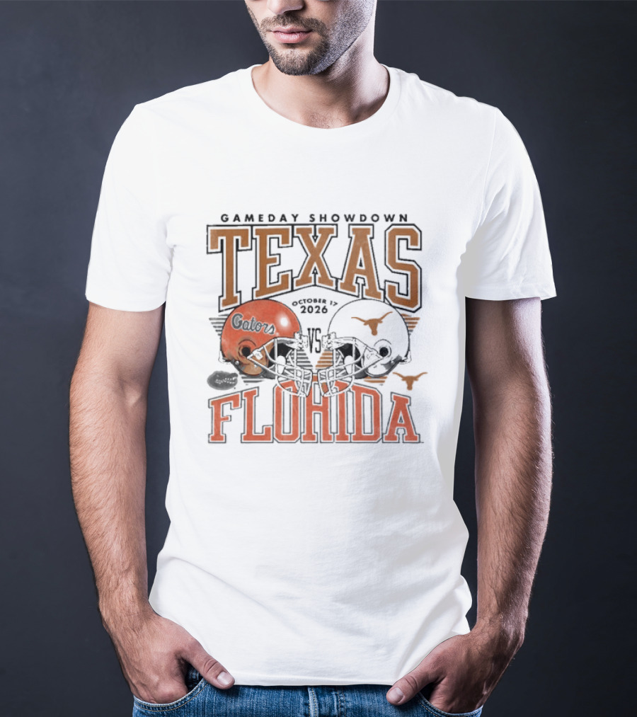 Gameday Showdown Texas Vs Florida October 17 2026 Helmets T-Shirt