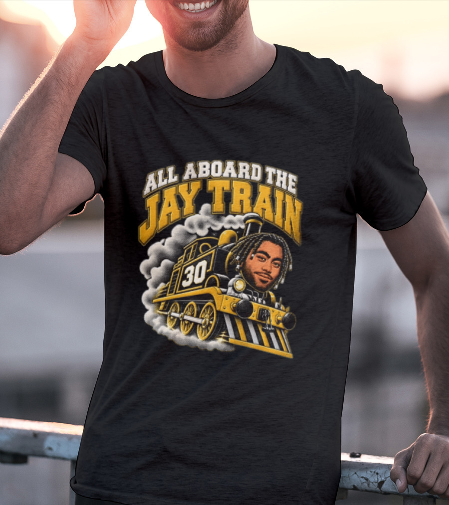 All Aboard The Jay Train 30 Steam Engine Train T-Shirt