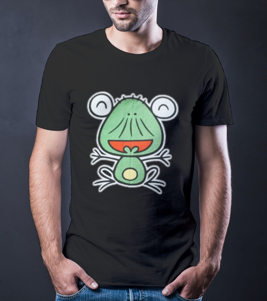 Brooklyn Museum Store Beshi Caps Cartoon Green Frog T-Shirt