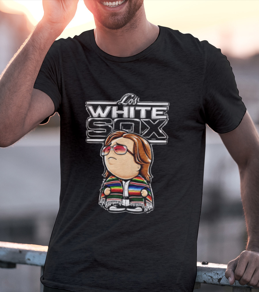 Los White Sox Character With Sunglasses And Colorful Poncho T-Shirt
