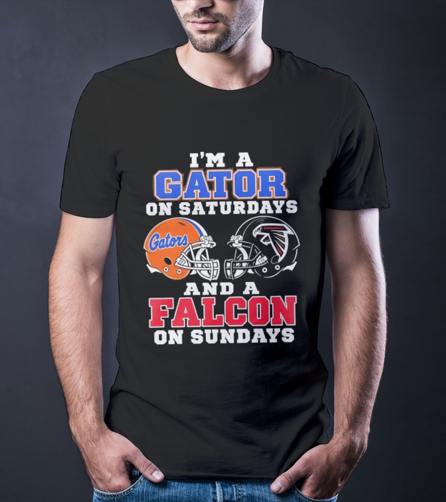 I'm A Gator On Saturdays And A Falcon On Sundays Helmet Fan Spirit T-Shirt