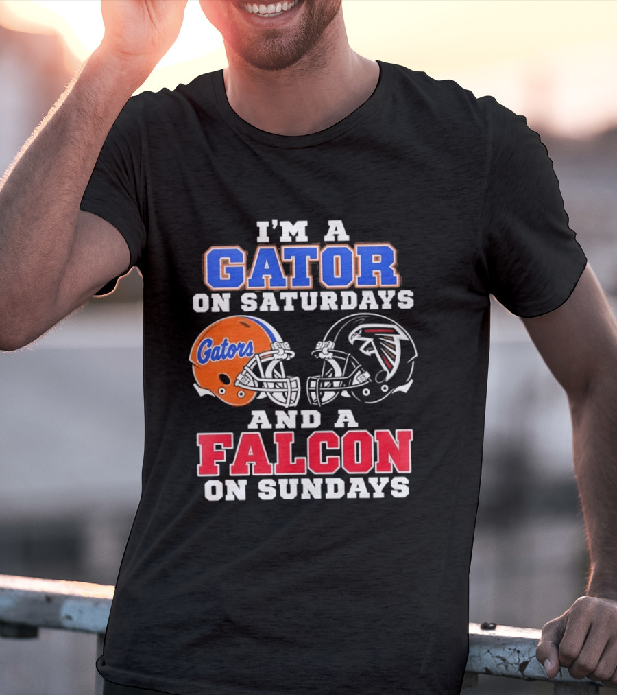 I'm A Gator On Saturdays And A Falcon On Sundays Helmet Fan Spirit T-Shirt