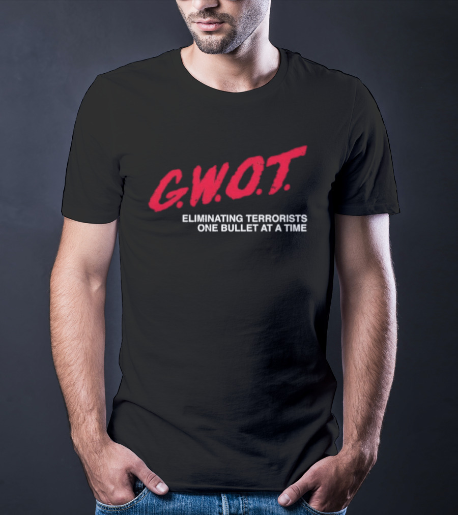 GWOT Eliminating Terrorists One Bullet At A Time Red T-Shirt