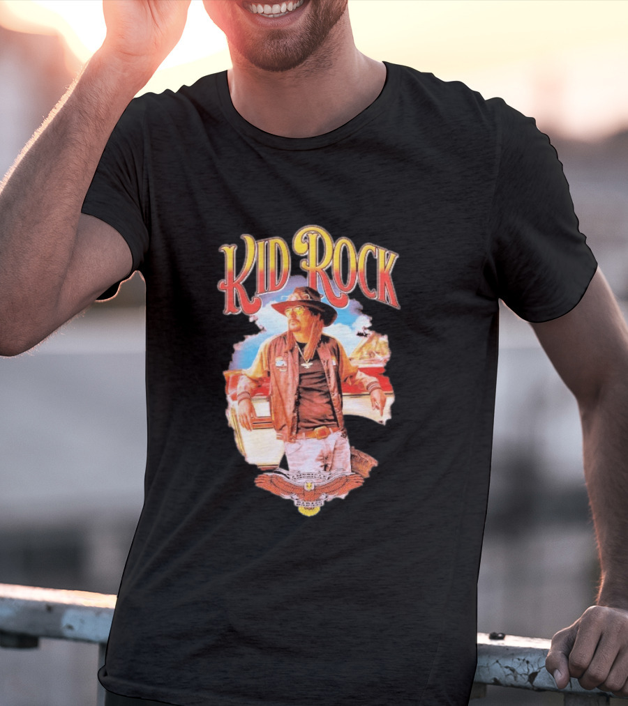 Kid Rock American Badass Mean Lean Car Scene Vintage Style Iconic Look T-Shirt