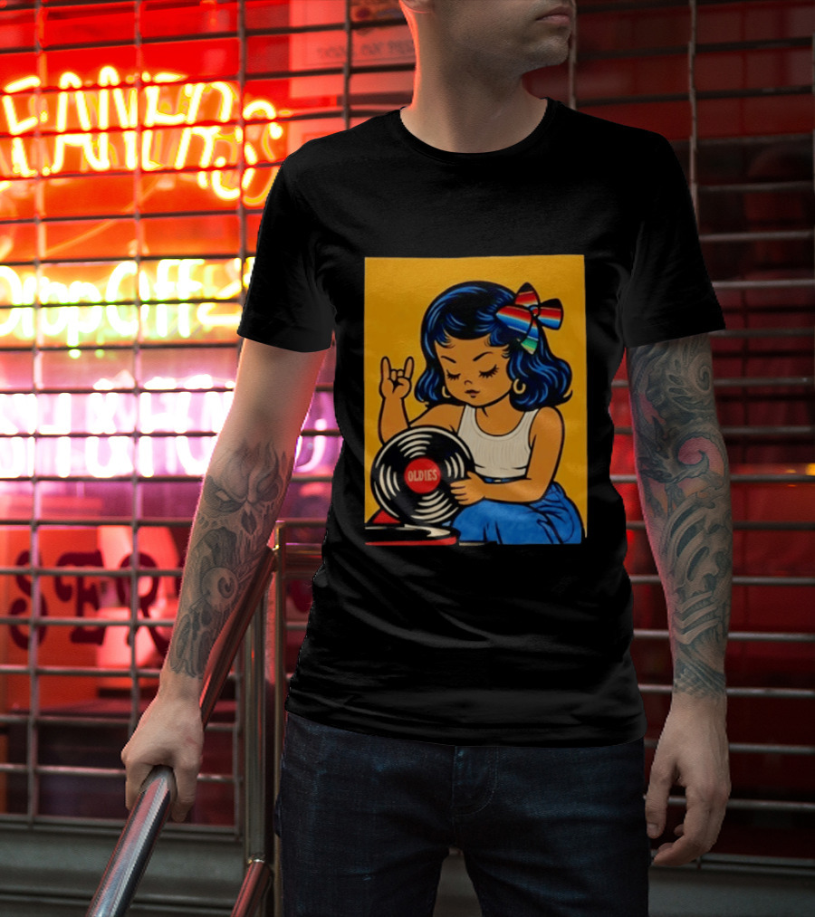 Oldies Lil Chingona Halloween 2026 Retro Record T-Shirt