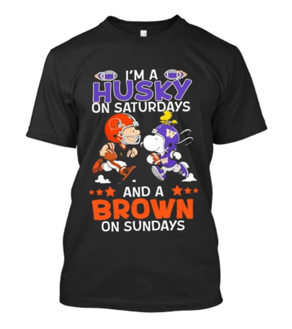 I'm A Husky On Saturdays Snoopy Charlie Brown On Sundays T-Shirt