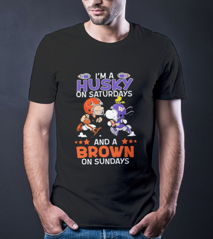 I'm A Husky On Saturdays Snoopy Charlie Brown On Sundays T-Shirt