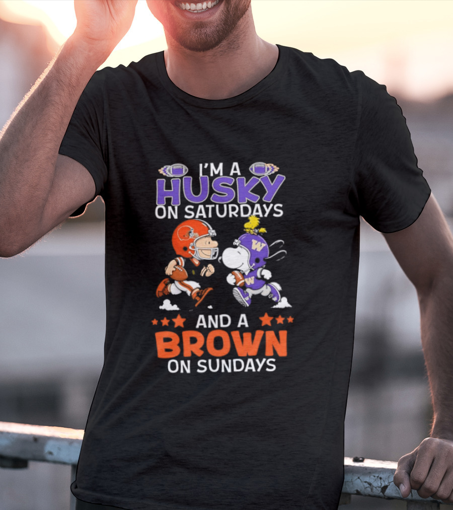 I'm A Husky On Saturdays Snoopy Charlie Brown On Sundays T-Shirt