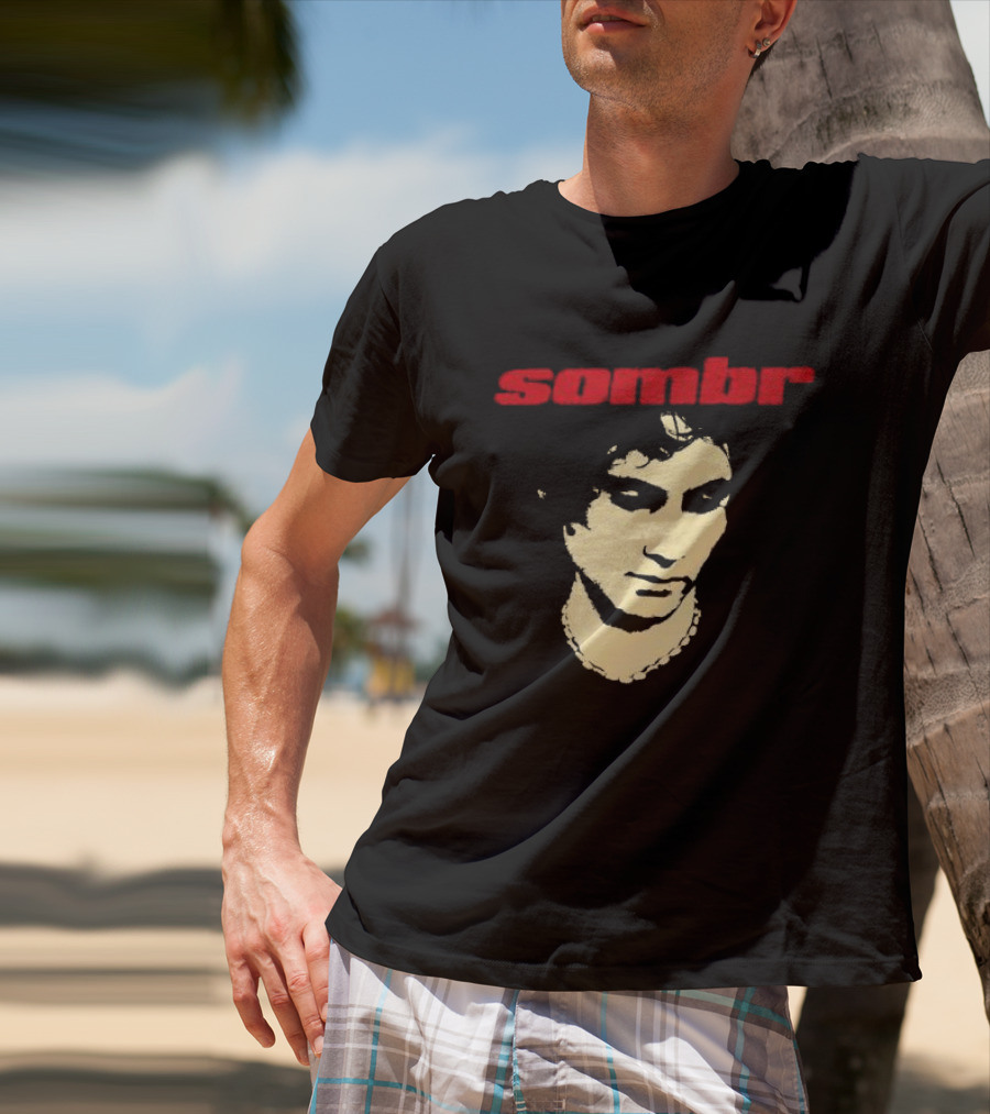 Sombr Looking Down Photo Black Tour Store T-Shirt