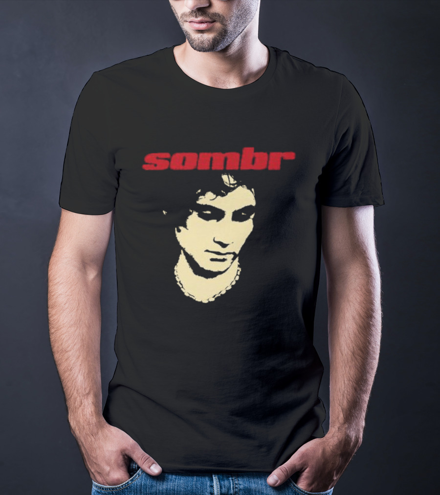 Sombr Looking Down Photo Black Tour Store T-Shirt