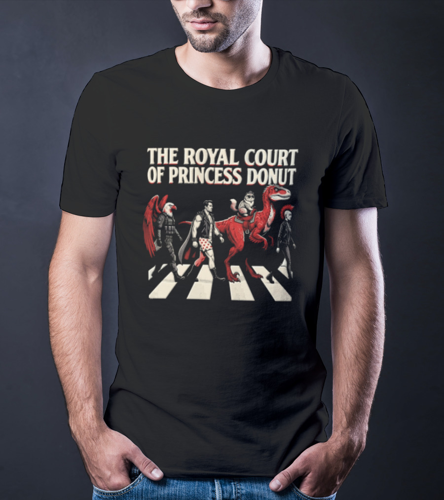 The Royal Court Of Princess Donut Abbey Road Dinosaur Parade T-Shirt