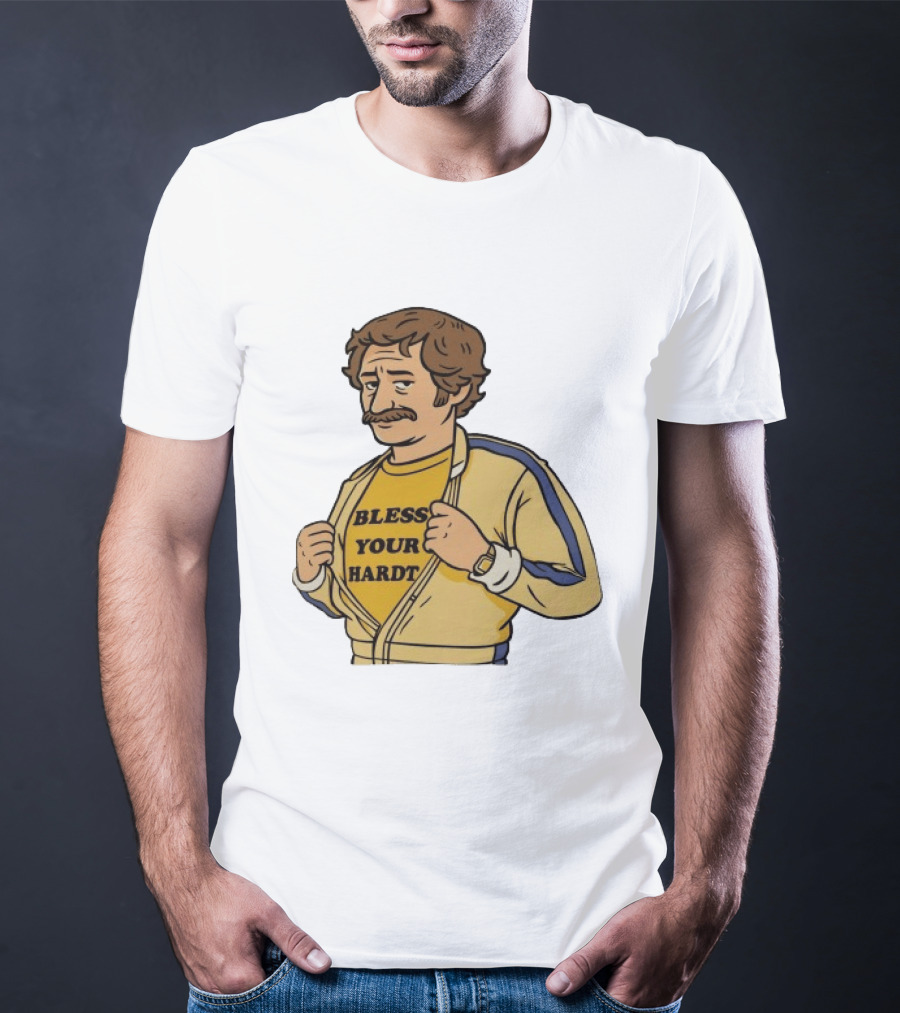 Bless Your Hardt Damn I'm Good Cartoon 70s Style Mustache Vintage Look T-Shirt