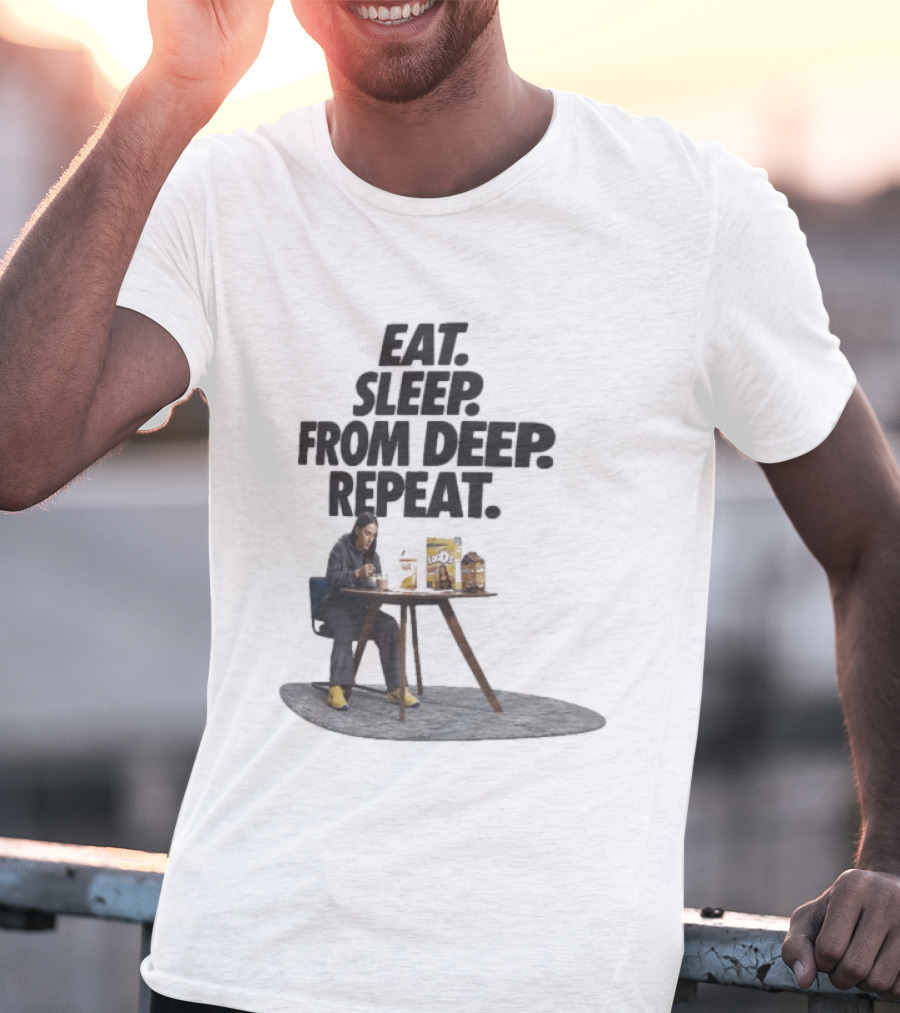 Caitlin Clark Eat Sleep From Deep Repeat Basketball Enthusiast Fun Cereal Moment T-Shirt